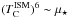 \hbox{$(T_\mathrm{C}^\mathrm{ISM})^6 \sim \mu_\star$}