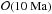 \hbox{$\mathcal{O}(10\text{ Ma})$}
