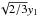 \hbox{$\sqrt{2/3}y_{1}$}