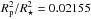\hbox{$R_{\rm{p}}^2/R_{\star}^2=0.02155$}