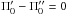 \hbox{$\Pi'_0-\Pi''_0=0$}