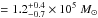 \hbox{$~=1.2^{+0.4}_{-0.7}\times10^{5}~M_{\sun}$}