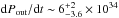 \hbox{$\mathrm{d}P_{\rm out}/\mathrm{d}t\sim6^{+2}_{-3.6}\times10^{34}$}