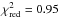 \hbox{$\chi^2_{\rm{red}}=0.95$}