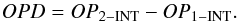 \begin{equation} OPD = OP_{\rm 2-INT} - OP_{\rm 1-INT} . \label{OPDint} \end{equation}
