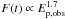 \hbox{$F(t) \propto E_\mathrm{p,obs}^{1.7}$}