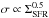\hbox{$\sigma \propto \Sigma_{\rm SFR}^{0.5}$}