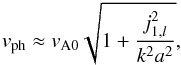 \appendix \setcounter{section}{1} \begin{eqnarray} \vph \approx v_{\mathrm{A0}}\sqrt{1+\frac{j_{1,l}^2}{k^2 a^2}} , \label{eq_vali_cyl_bigk} \end{eqnarray}