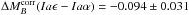 \hbox{$\Delta M_B^{\rm corr}(Ia\epsilon- Ia\alpha) = -0.094\pm0.031$}