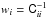 \hbox{$w_i = \tens C_{ii}^{-1}$}