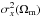 \hbox{$\sigma^2_x(\Omega_{\rm m})$}