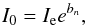 \begin{equation} I_0=I_{\rm e} e^{b_n}, \label{Eq14} \end{equation}