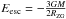\hbox{$E_{\rm esc} = - \frac{3GM}{2R_{\rm ZG}}$}