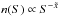 \hbox{$n(S) \propto S^{-\tilde x}$}