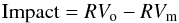 \begin{equation} \mathrm{Impact} = RV_{\rm o} - RV_{\rm m} \label{eq:impact} \end{equation}