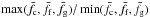 \hbox{$\max(\bar{f}_{\rm c},\bar{f}_{\rm f},\bar{f}_{\rm g})/\min(\bar{f}_{\rm c},\bar{f}_{\rm f},\bar{f}_{\rm g})$}