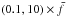 \hbox{$(0.1, 10)\times \bar{f}$}