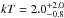 \hbox{$kT=2.0_{-0.8}^{+2.0}$}