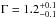 \hbox{$\Gamma=1.2_{-0.1}^{+0.1}$}