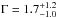 \hbox{$\Gamma=1.7_{-1.0}^{+1.2}$}