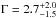 \hbox{$\Gamma=2.7_{-1.5}^{+2.0}$}