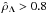 \hbox{$\hat\rho_{\Lambda} > 0.8$}