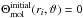 \hbox{$\Theta_\text{mol}^\text{initial}(r_i,\vartheta)=0$}