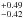 \hbox{$^{+0.49}_{-0.42}$}