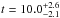\hbox{$t=10.0^{+2.6}_{-2.1}$}