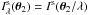 \hbox{$I^{\rm s}_\lambda(\vc\theta_2)=I^{\rm s}(\vc\theta_2/\lambda ) $}