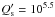 \hbox{$Q'_{\rm s}=10^{5.5}$}