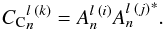\begin{equation} {C_\mathrm{C}}_n^{l \; (k)}= A_n^{l \; (i)} {A_n^{l \; (j)}}^* . \end{equation}