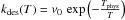 \hbox{$k_{\mathrm{des}}(T)=\nu_{0}\,\exp\left(-\frac{T_{\mathrm{phys}}}{T}\right)$}