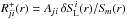\hbox{$\Rji^+(r)=\Aji\,\delta \SL^i(r) / \Sm(r)$}