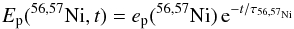 \begin{eqnarray*} E_\mathrm{p}(\nilx,t)=e_\mathrm{p}(\nilx)\,{\rm e}^{-t/\tau_{\nilx}} \end{eqnarray*}