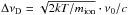 \hbox{$\Delta\nu_\mathrm{D}=\sqrt{2kT/m_\mathrm{ion}}\cdot\nu_0/c$}