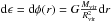 \hbox{${\rm d}\ep={\rm d}\phi(r)=G \frac{\mvir}{\rvir^2}{\rm d}r$}