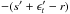 \hbox{$-(s'+\epsilon_t'-r)$}