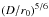 \hbox{$\left(D/r_0\right)^{5/6}$}