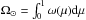 \hbox{$ \Omega_{\odot}={\int_0^1 \omega(\mu) {\rm{d}} \mu}$}