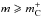 \hbox{$m \geqslant m_{\rm C}^+$}
