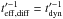 \hbox{$t'^{-1}_{\mathrm{eff,diff}}=t'^{-1}_{\mathrm{dyn}}$}