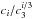 \hbox{$c_i/c_3^{i/3}$}