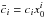 \hbox{$\bar c_i = c_i x_0^i$}