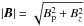 \hbox{$|\vec B| = \sqrt{B_{\rm p}^2+B_{z}^2}$}