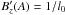 \hbox{$B_{z}'(A)=1/l_{0}$}