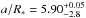 \hbox{$a/R_*=5.90^{+0.05}_{-2.8}$}
