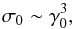 \appendix \setcounter{section}{1} \begin{equation} \label{eq_gamma_infty} \sigma_0 \sim \gamma_0^3, \end{equation}