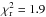 \hbox{$\chir^2=1.9$}