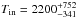 \hbox{$T_\mathrm{in}=2200^{+752}_{-341}$}